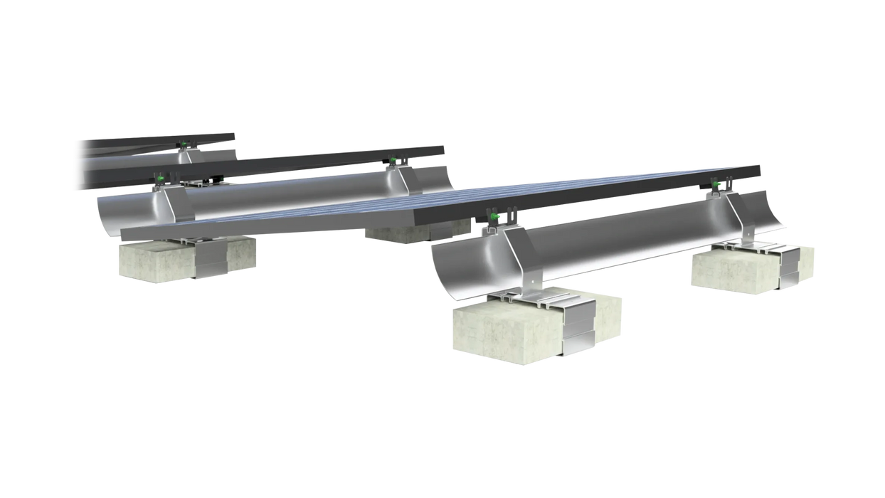 IntegraRack IR-08MBCB MultiBallast 8 Degree Solar Panel Mounting for Flat Roof or Ground Installations - Urban Supply Inc