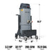 Industrial Wet/Dry Vacuum Cleaner with HEPA Filter Three Motor 3.3 HP 285 CFM 16 Gallon - 110V 1 Phase,  IVA3M