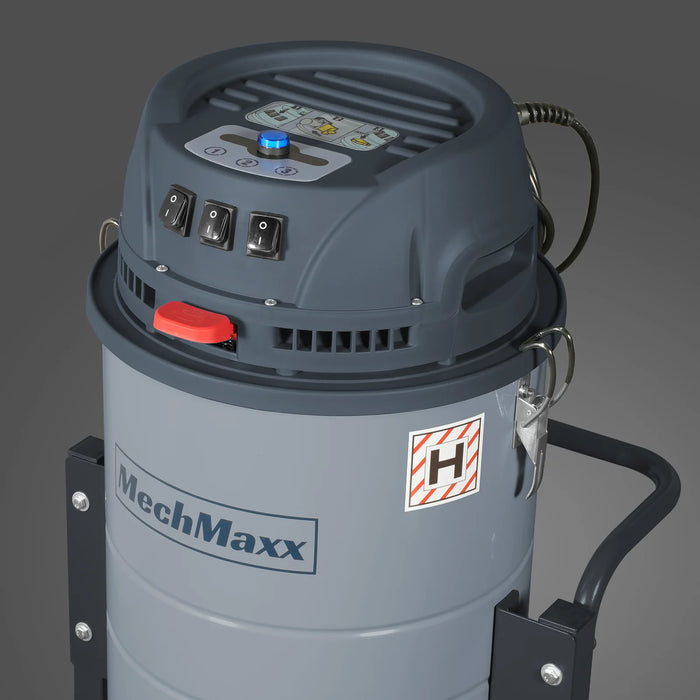 Industrial Wet/Dry Vacuum Cleaner with HEPA Filter Three Motor 3.3 HP 285 CFM 16 Gallon - 110V 1 Phase,  IVA3M