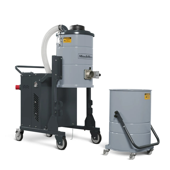 Industrial Wet/Dry Vacuum Cleaner with HEPA Filter Continuous Duty 8.6 HP 364 CFM 26.4 Gallon - 480V 3Phase,  IVB480
