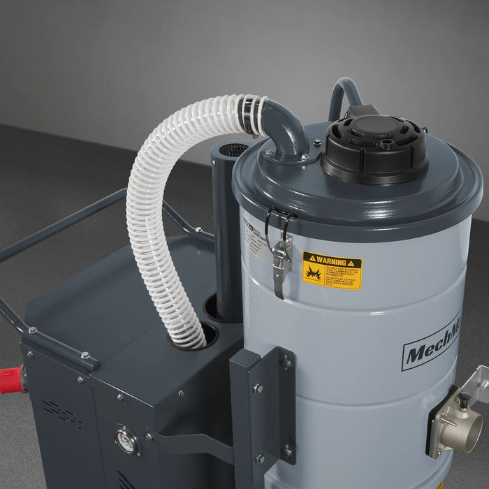 Industrial Wet/Dry Vacuum Cleaner with HEPA Filter Continuous Duty 8.6 HP 364 CFM 26.4 Gallon - 480V 3Phase,  IVB480