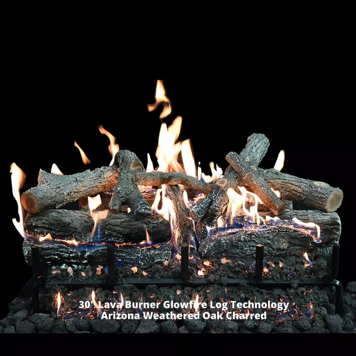 Grand Canyon Glowfire Arizona Weathered Oak Charred Vented Gas Log Set
