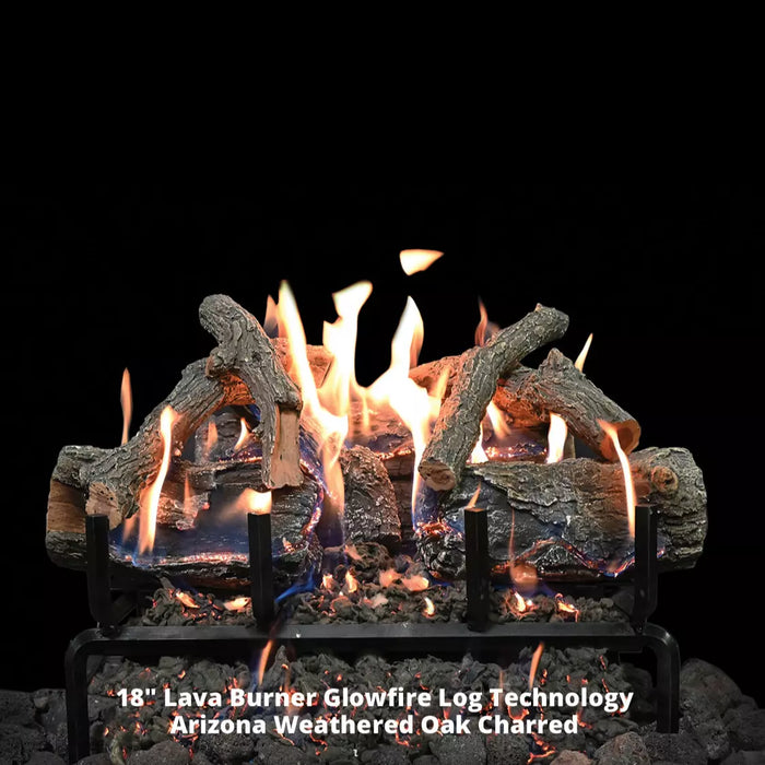 Grand Canyon Glowfire Arizona Weathered Oak Charred Vented Gas Log Set