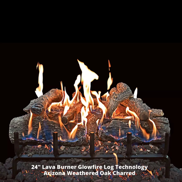 Grand Canyon Glowfire Arizona Weathered Oak Charred Vented Gas Log Set