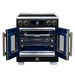 Forno Maximus 30-inch induction range in black front view with the door open