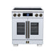 Forno Maximus 30-inch induction range in white front view