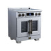 Forno Maximus 30-inch induction range in white left angled view