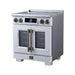 Forno Maximus 30-inch induction range in white right angled view