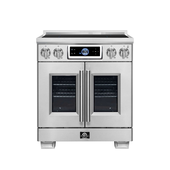 Forno Maximus 30-inch induction range in stainless steel front view