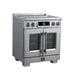 Forno Maximus 30-inch induction range in stainless steel left angled view