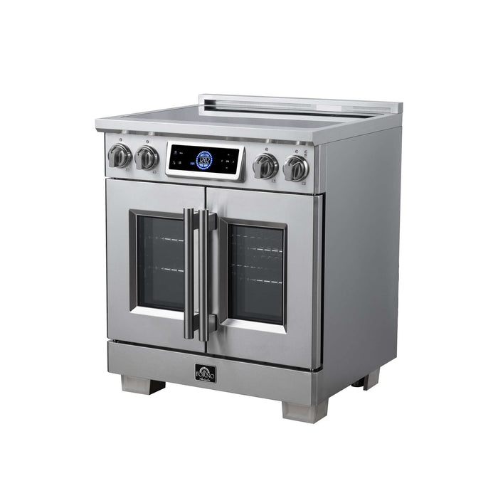 Forno Maximus 30-inch induction range in stainless steel right angled view