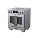 Forno Maximus 30-inch induction range in stainless steel right angled view