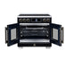 Forno Maximus 36-inch induction range in black front view with the door open