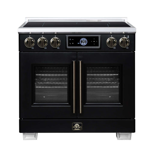 Forno Maximus 36-inch induction range in black front view
