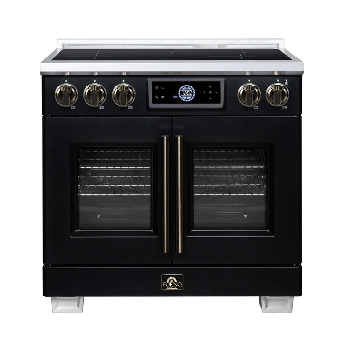 Forno Maximus 36-inch induction range in black front view
