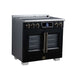 Forno Maximus 36-inch induction range in black left angled view