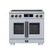 Forno Maximus 36-inch induction range in white front view