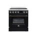 Forno Torino 30-inch induction range in black front view