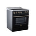 Forno Torino 30-inch induction range in black left angled view
