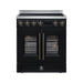 Forno Torino 30-inch induction range in black front view