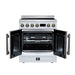 Forno Torino 30-inch induction range in white front view with the door open