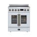 Forno Torino 30-inch induction range in white front view