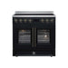 Forno Torino 36-inch induction range in black front view