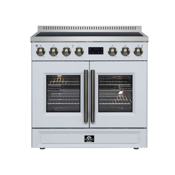 Forno Torino 36-inch induction range in white front view