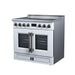 Forno Torino 36-inch induction range in white right angled view