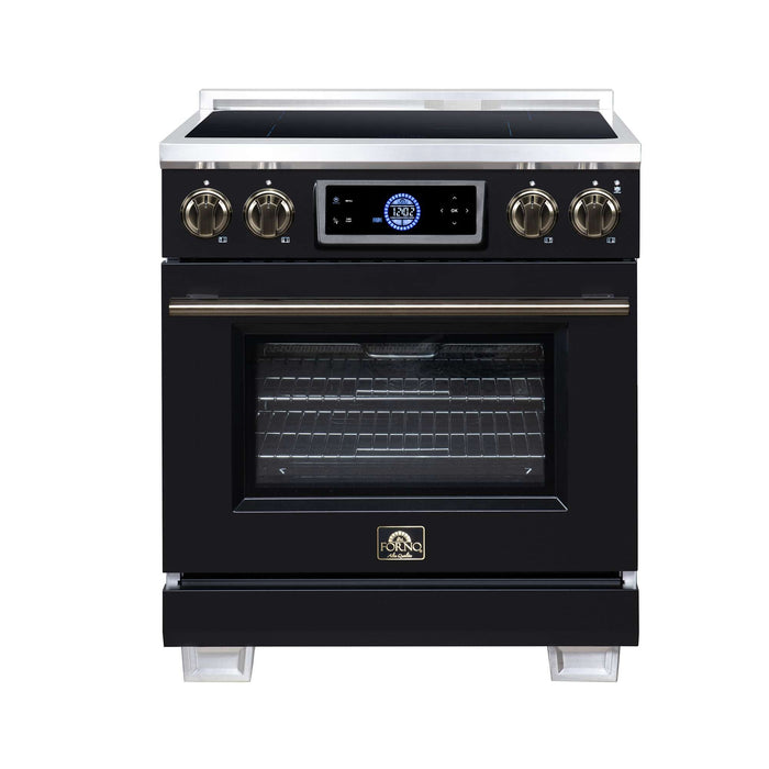 Forno Maximus 30-inch induction range in black front view