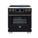 Forno Maximus 30-inch induction range in black front view