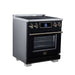Forno Maximus 30-inch induction range in black left angled view