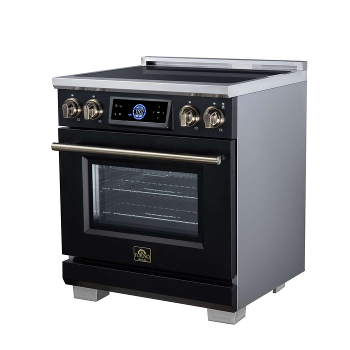 Forno Maximus 30-inch induction range in black right angled view