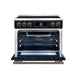Forno Maximus 36-inch induction range in black front view with the door open