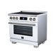 Forno Maximus 36-inch induction range in white right angled view