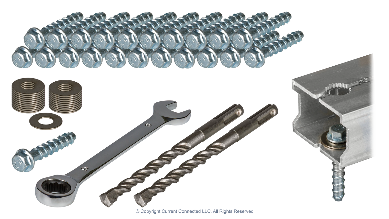High quality photo of the IntegraRack - IR-RFCB1074 - Concrete Slab-Footing Lag Bolt Mounting Kit (Fits IR-15 IR-30 IR-35A) photographed by Current Connected