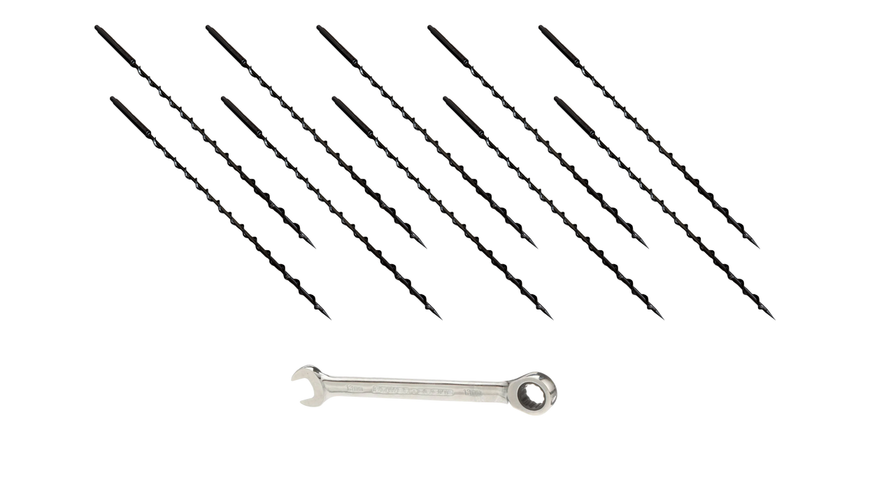 Integrarack IR EarthScrew Mounting Kit 10 Pack, 30-Inch Screws for BallastRack Frames, Solar Mounting Method for Dense Compacted Soil - Urban Supply Inc