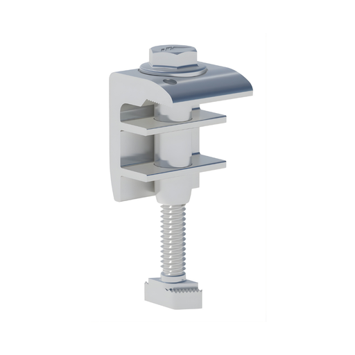 Iron Ridge - End Fastening Object (EFO) - End Clamp 30-40mm - Black - Angled right view of Iron Ridge End Clamp 30-40mm bolt and clamp mechanism