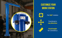 Vestil JIB-FM-10 steel floor mounted jib feature overview 2
