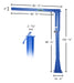 Vestil JIB-FM-3 steel floor mounted jib dimensions diagram