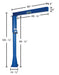 Vestil JIB-FM-6 steel floor mounted jib dimensions diagram