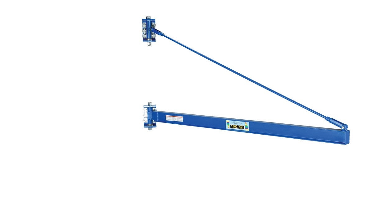 Vestil JIB-HC-20 Steel High Clearance Tie Rod Jib 79-3/4 in. I-Beam 2,000 lb. Capacity Blue
