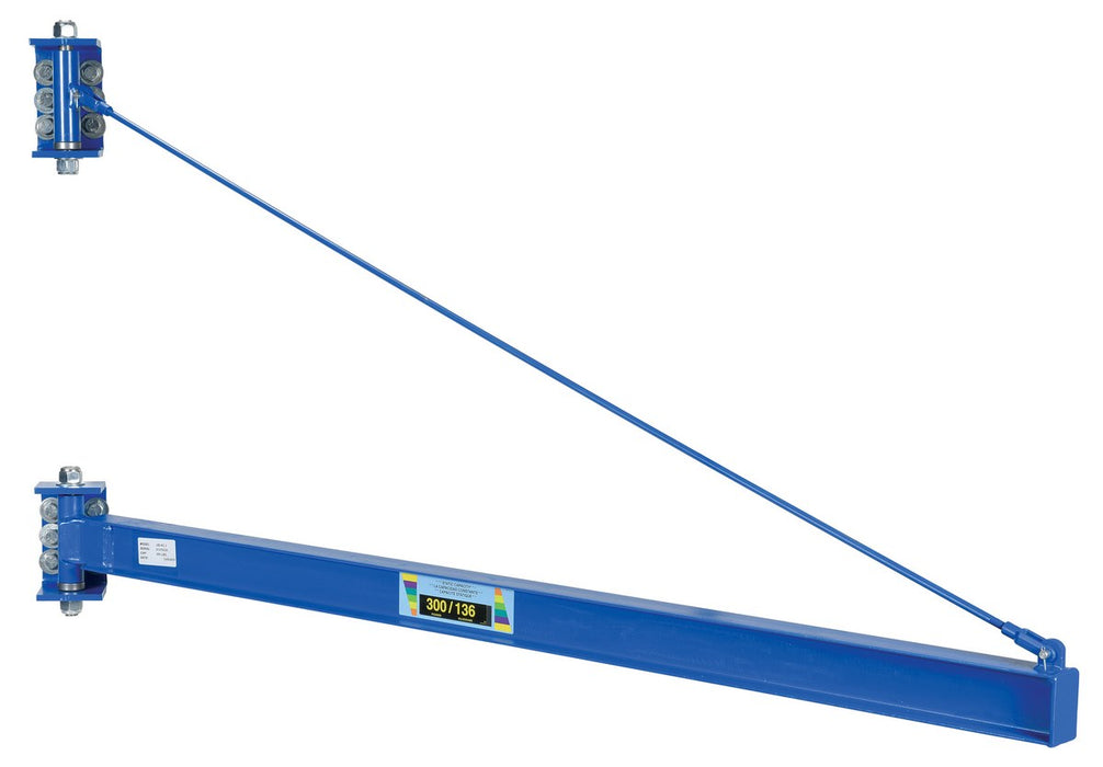 Vestil JIB-HC-3 Steel High Clearance Tie Rod Jib 79-3/4 in. I-Beam 300 lb. Capacity Blue
