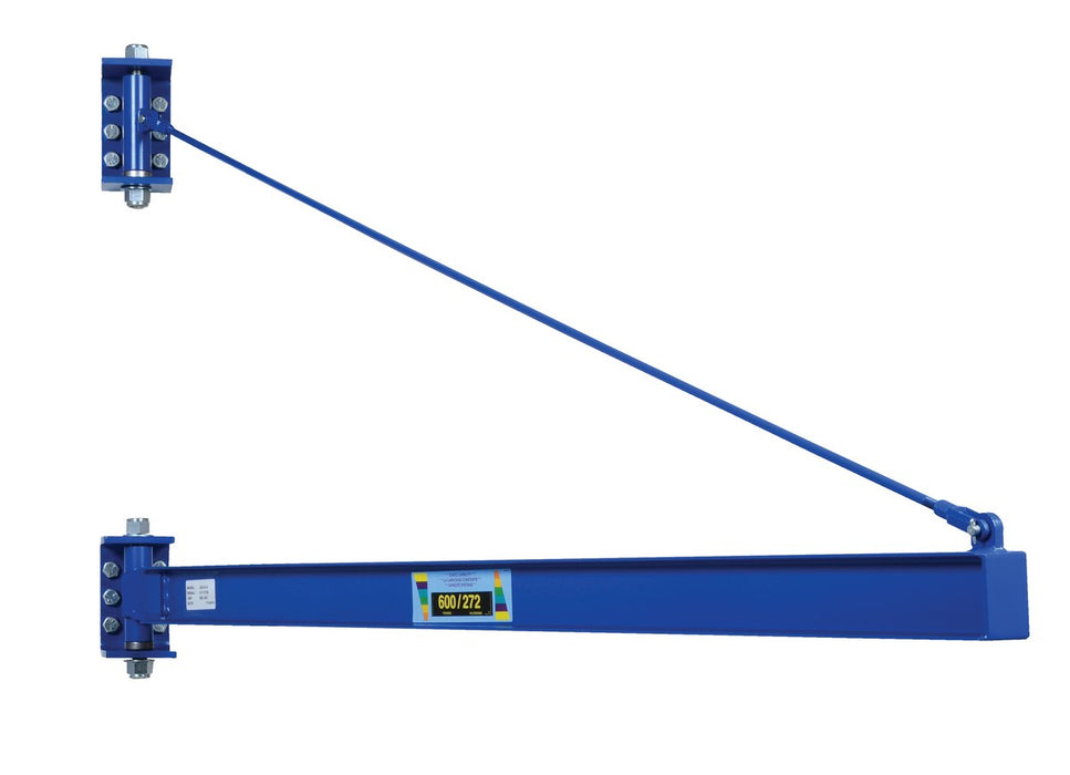 Vestil JIB-HC-6 Steel High Clearance Tie Rod Jib 79-3/4 in. I-Beam 600 lb. Capacity Blue