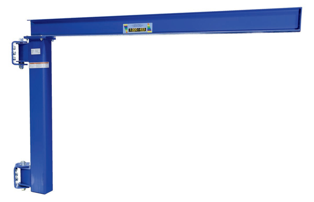Vestil JIB-LC-10 Steel Low Clearance Tie Rod Jib 80 in. I-Beam 1,000 lb. Capacity Blue
