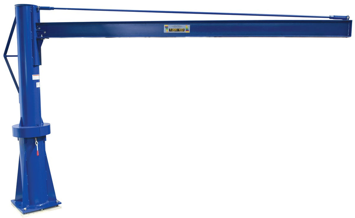 Vestil JIB-P-10-10-6 Steel Multi Station Jib Crane 120 in. I-Beam 1,000 lb. Capacity Blue