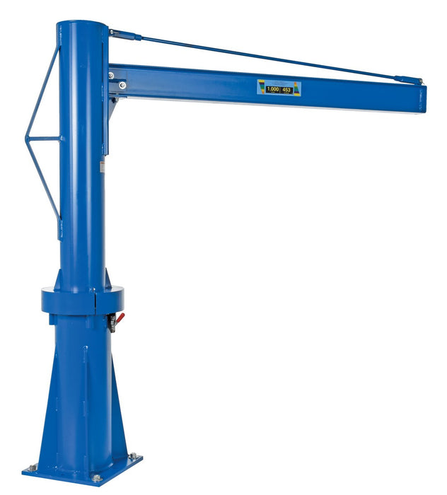 Vestil JIB-P-10-6-6 Steel Multi Station Jib Crane 72 in. I-Beam 1,000 lb. Capacity Blue