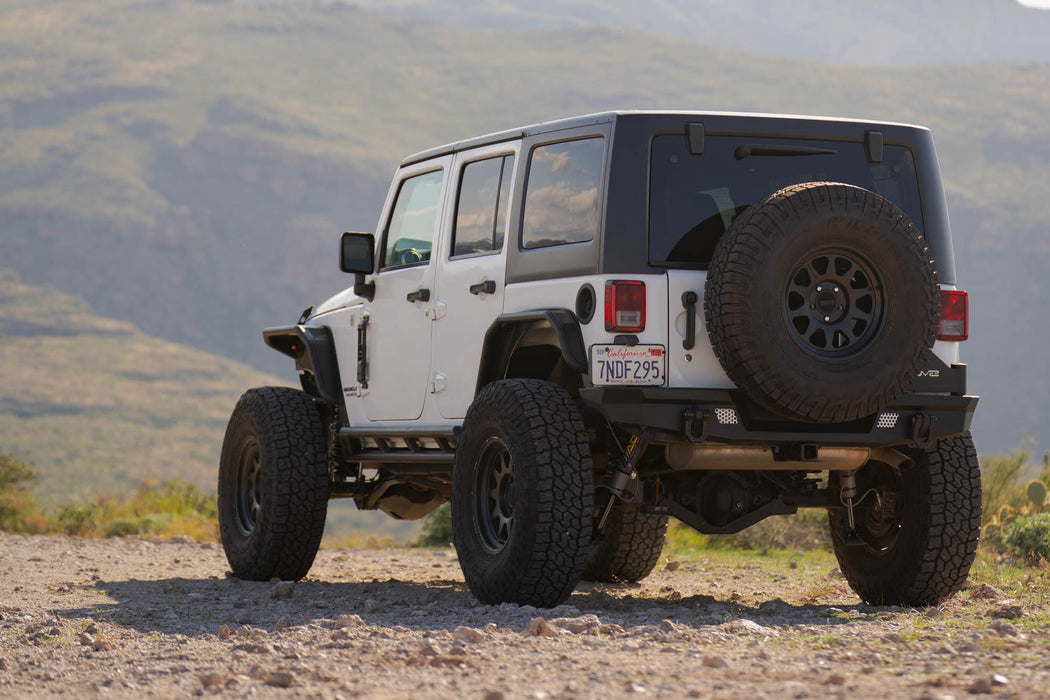 DV8 Offroad 2007-2018 Jeep Wrangler JK MTO Series Rear Bumper – on the trail, image 13 of 20