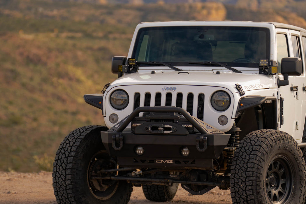 DV8 Offroad 2007-2018 Jeep JK Projector LED Headlights – on the trail, image 4 of 15