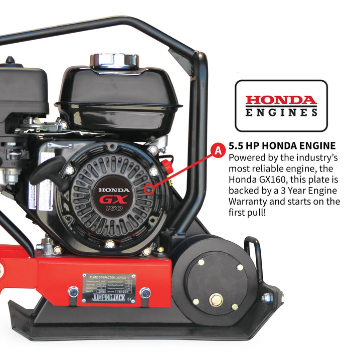 Tomahawk Power 5.5 HP Honda Vibratory Plate Compactor for Soil Compaction Tamper 3 Year Warranty - Product Image 5
